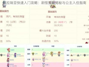 泰拉瑞亚快速入门攻略：刷怪策略揭秘与公主入住指南