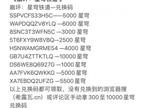 崩坏星穹铁道14版本前瞻兑换码汇总：最新崩铁前瞻兑换码全攻略