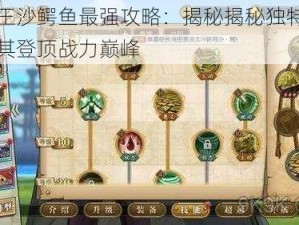 海贼王沙鳄鱼最强攻略：揭秘揭秘独特加点法助其登顶战力巅峰