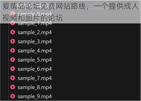 爱情岛论坛免费网站路线，一个提供成人视频和图片的论坛