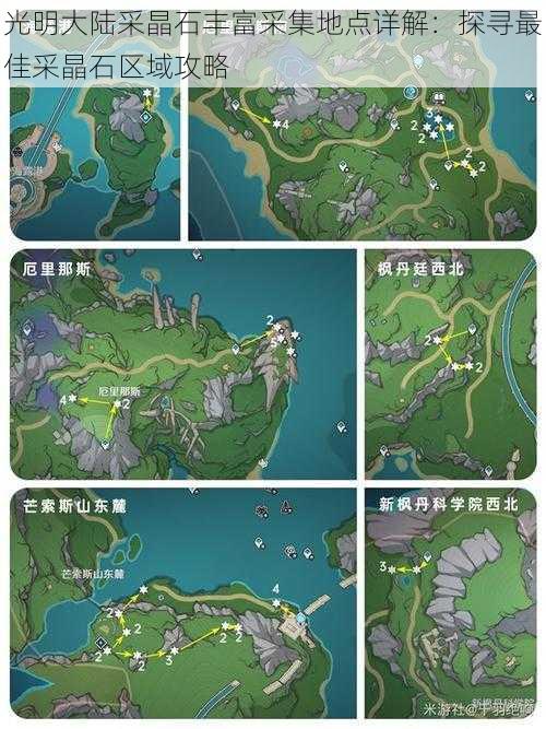 光明大陆采晶石丰富采集地点详解：探寻最佳采晶石区域攻略