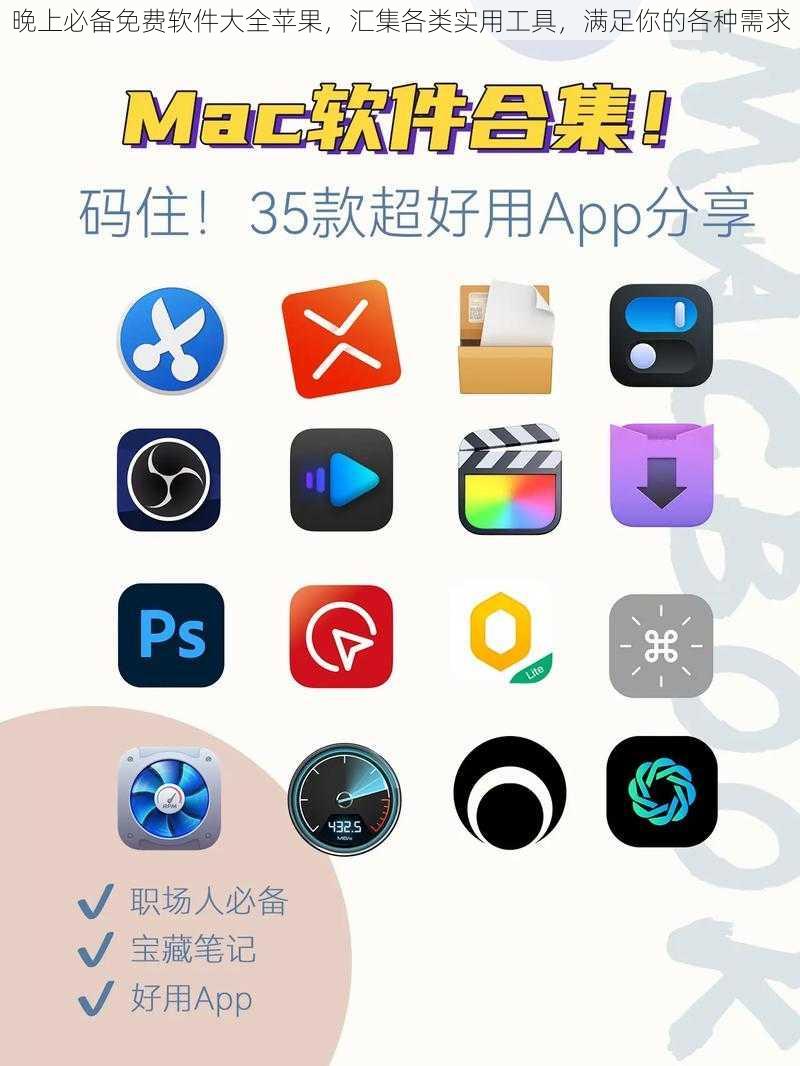 晚上必备免费软件大全苹果，汇集各类实用工具，满足你的各种需求