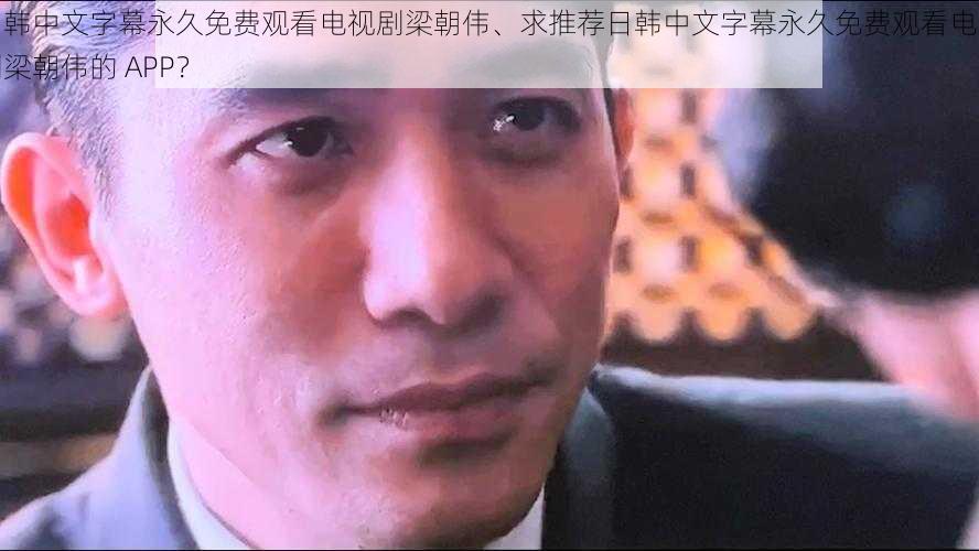 日韩中文字幕永久免费观看电视剧梁朝伟、求推荐日韩中文字幕永久免费观看电视剧梁朝伟的 APP？