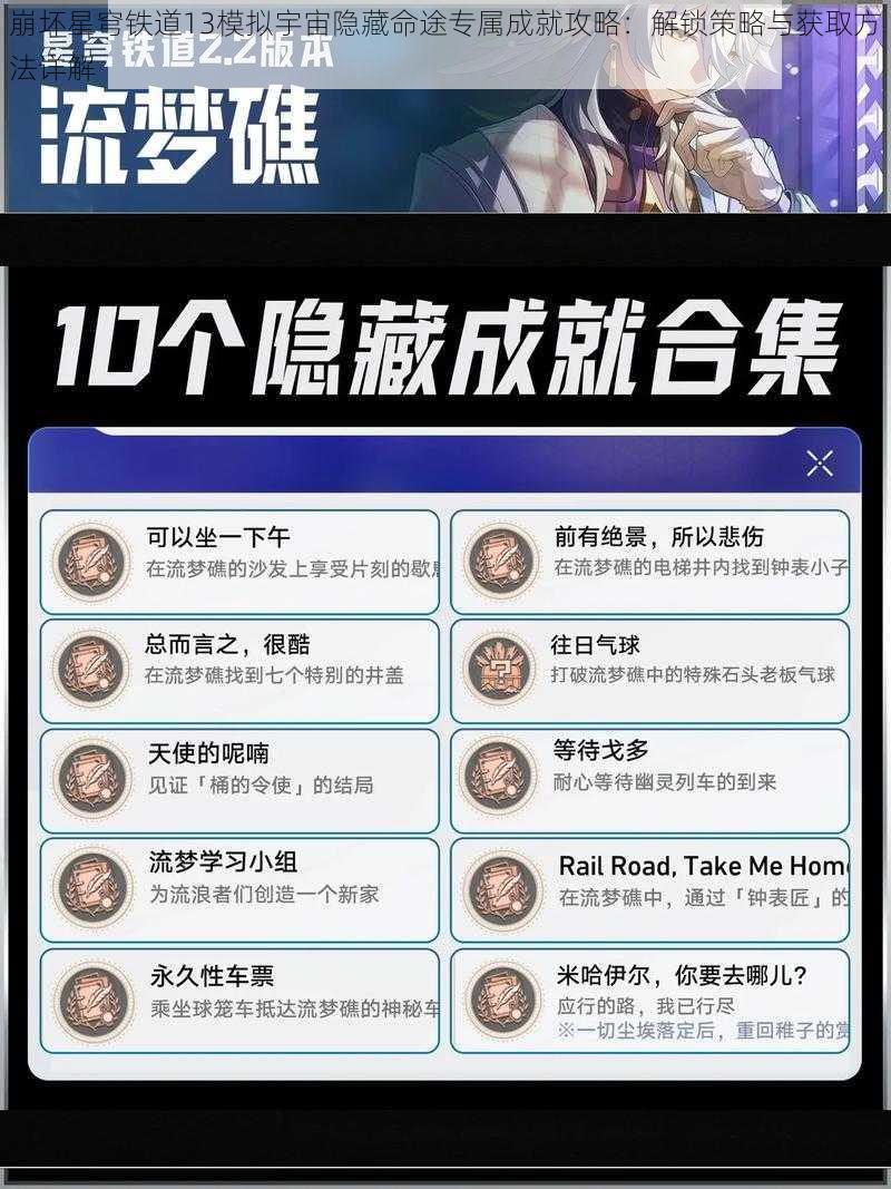 崩坏星穹铁道13模拟宇宙隐藏命途专属成就攻略：解锁策略与获取方法详解