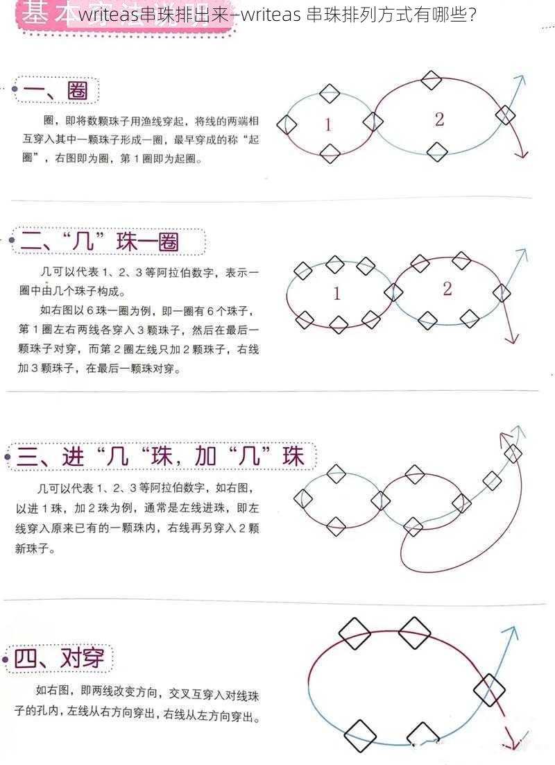 writeas串珠排出来—writeas 串珠排列方式有哪些？