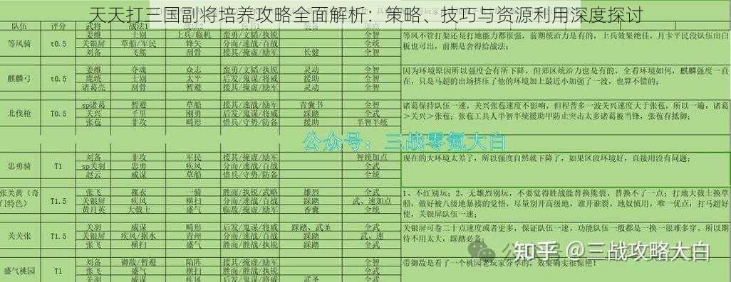 天天打三国副将培养攻略全面解析：策略、技巧与资源利用深度探讨