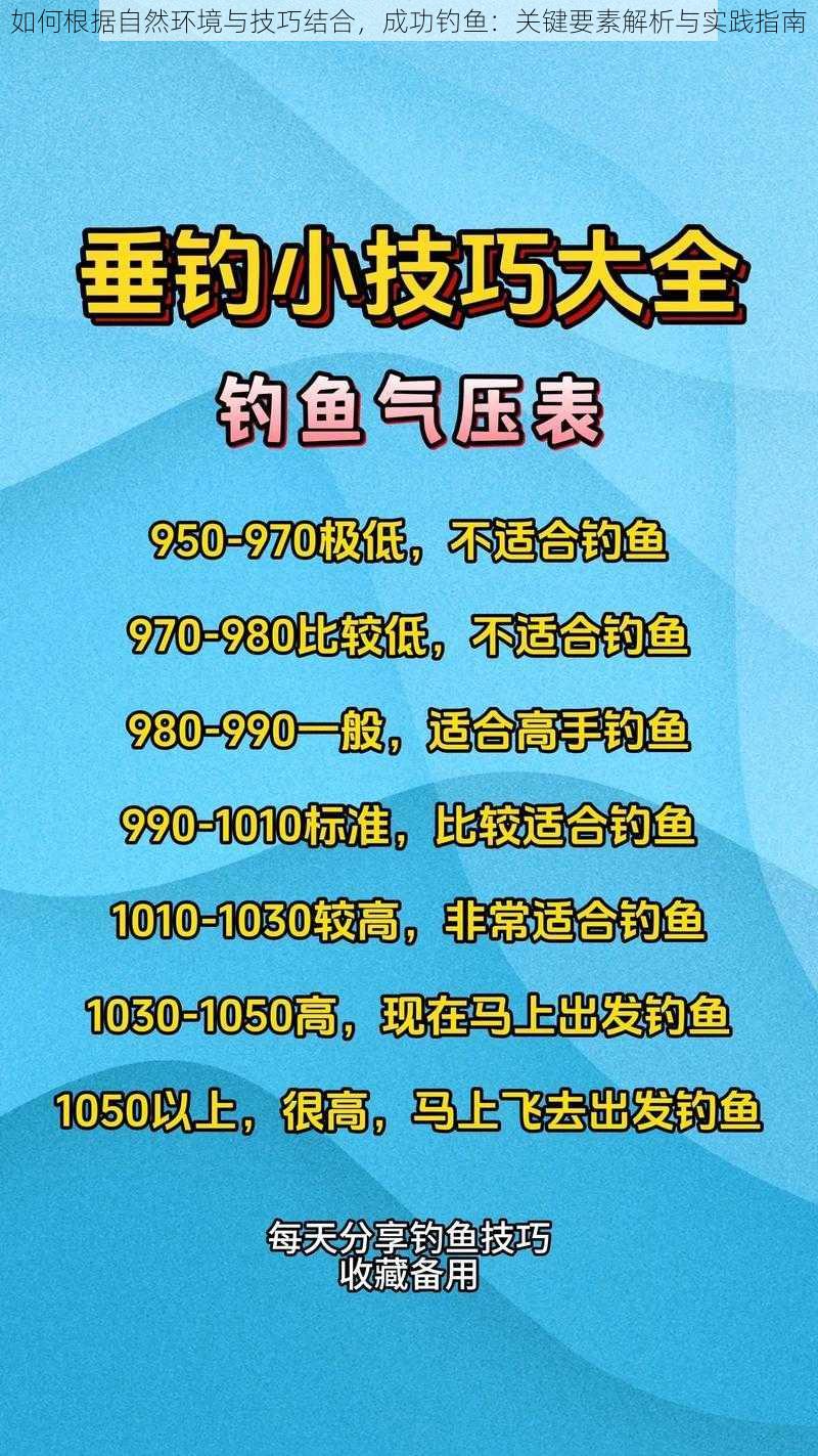 如何根据自然环境与技巧结合，成功钓鱼：关键要素解析与实践指南