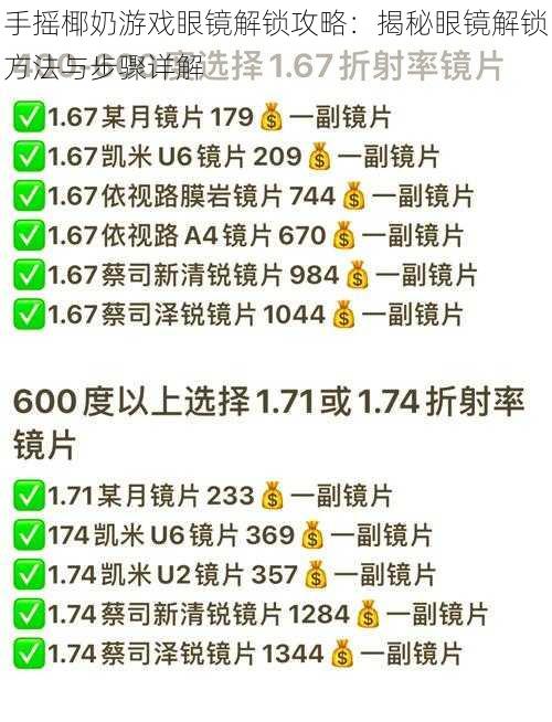 手摇椰奶游戏眼镜解锁攻略：揭秘眼镜解锁方法与步骤详解